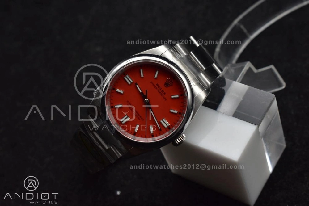 Oyster Perpetual 126000 36mm Clean 1:1 Best Edition 904L Steel Red Dial VR Functional 956