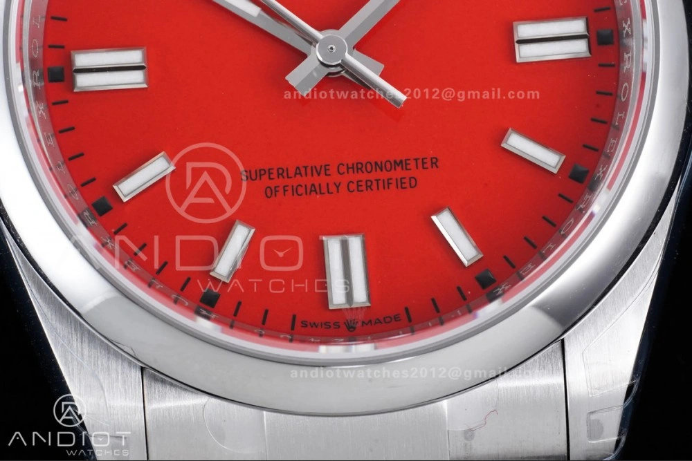 Oyster Perpetual 126000 36mm VSF 1:1 Best Edition 904L Steel Red Dial DD3230 V FastDry 970