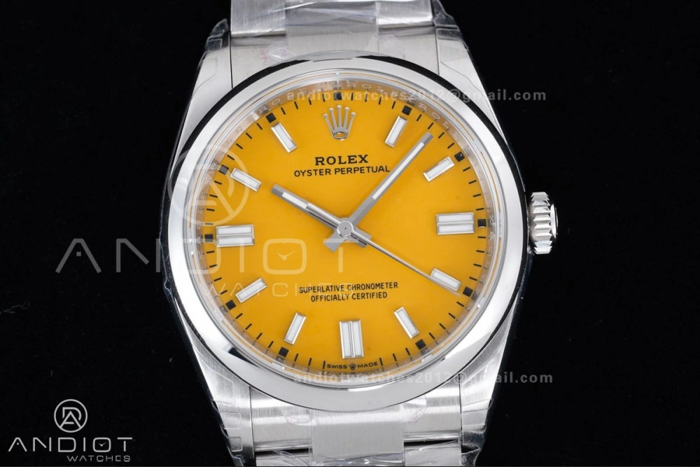 MoistureWicking Oyster Perpetual 126000 36mm VSF 1:1 Best Edition 904L Steel Yellow Dial DD3230 V 973