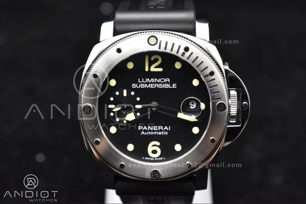 PAM1024 VSF 1:1 Best Edition Black Dial On SS with Black Rubber Strap P.9001 Clone FreshLook 342