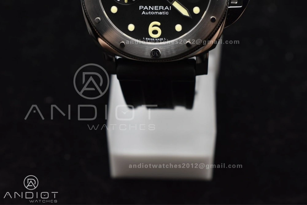 PAM1024 VSF 1:1 Best Edition Black Dial On SS with Black Rubber Strap P.9001 Clone FreshLook 342