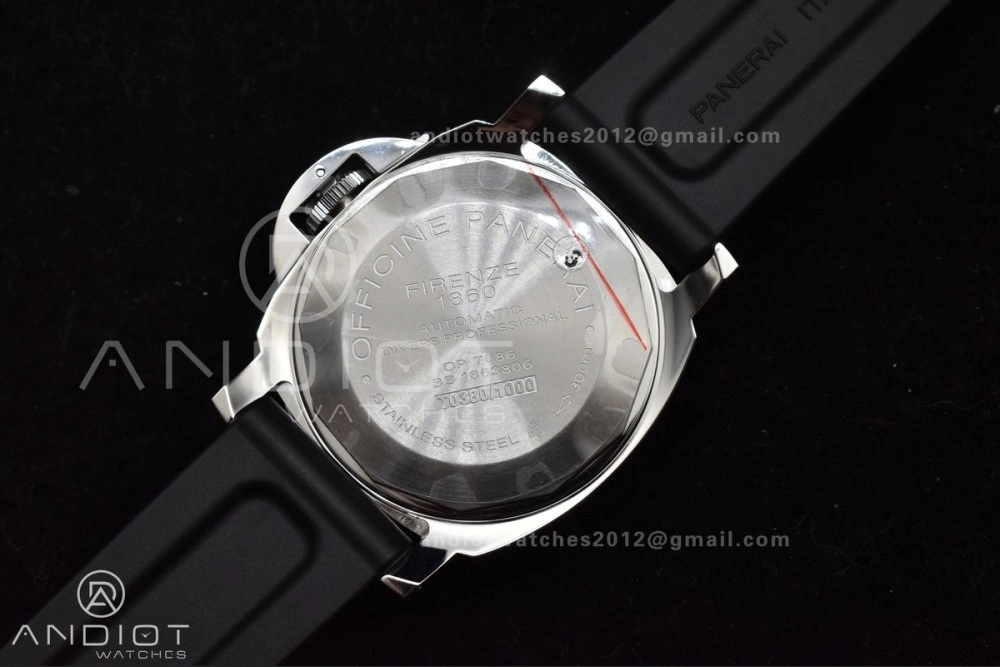 PAM1024 VSF 1:1 Best Edition Black Dial On SS with Black Rubber Strap P.9001 Clone FreshLook 342