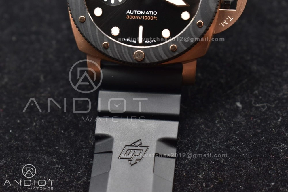 PAM1070 W SBF 1:1 Best Edition Black Dial on Black Rubber Strap P Tailored 434