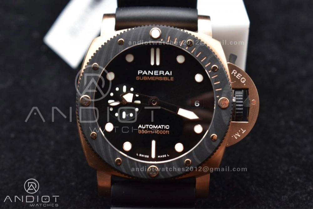 PAM1070 W SBF 1:1 Best Edition Black Dial on Black Rubber Strap P Tailored 434