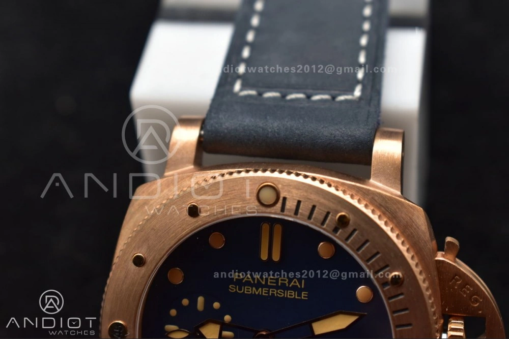 PAM1074 W Bronzo VSF 1:1 Best Edition Blue Dial on Blue Calfskin Strap P.900 Clone Versatile 331