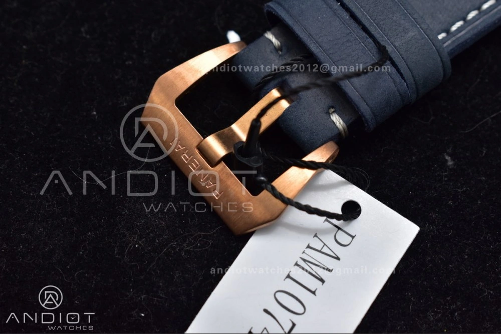 PAM1074 W Bronzo VSF 1:1 Best Edition Blue Dial on Blue Calfskin Strap P.900 Clone Versatile 331
