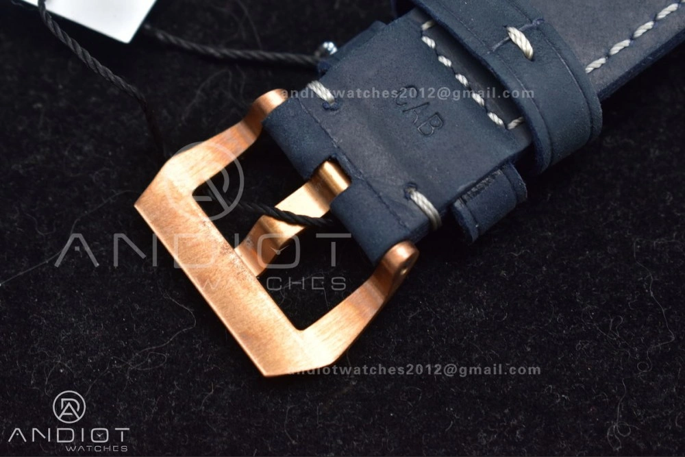 PAM1074 W Bronzo VSF 1:1 Best Edition Blue Dial on Blue Calfskin Strap P.900 Clone Versatile 331