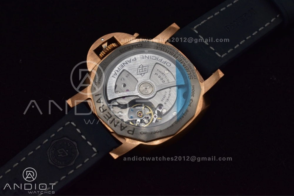 PAM1074 W Bronzo VSF 1:1 Best Edition Blue Dial on Blue Calfskin Strap P.900 Clone Versatile 331