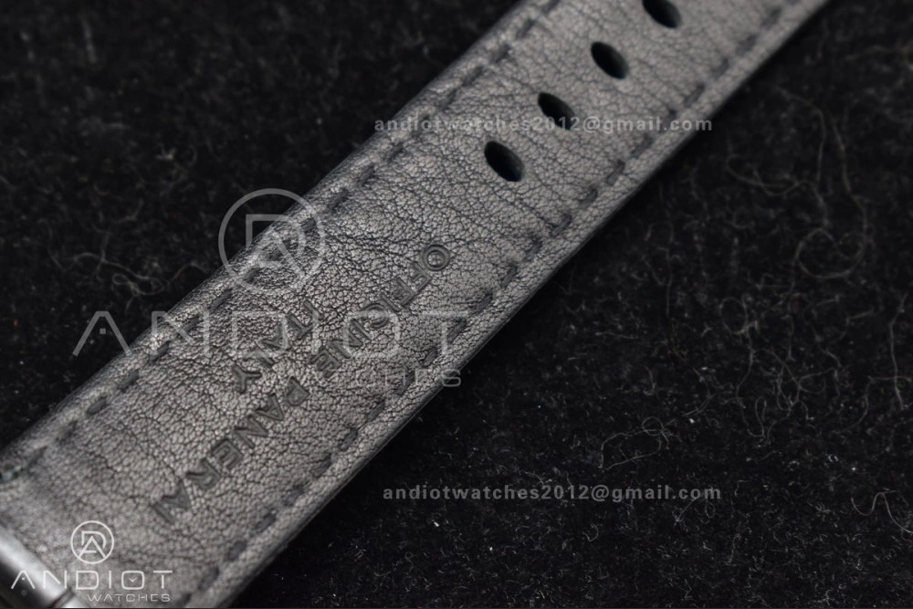 PAM1096 W Luminor GMT 42mm Titanium VSF 1:1 Best Edition Black Dial on Black Leather Strap P.9011 Super Clone UrbanStyle 986
