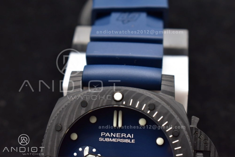 PAM1232 W Carbotech SBF 1:1 Best Edition Blue Dial on Blue Rubber Strap P Trendsetting 439