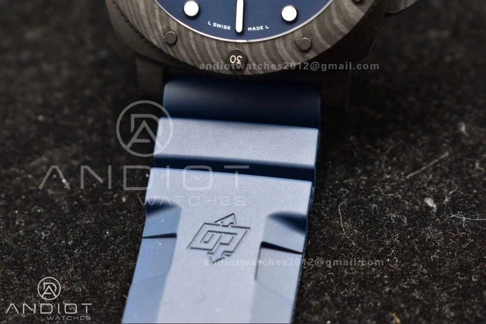 PAM1232 W Carbotech SBF 1:1 Best Edition Blue Dial on Blue Rubber Strap P Trendsetting 439