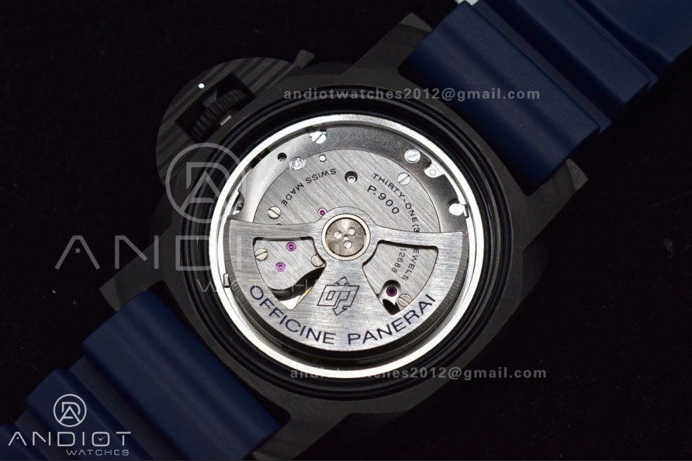 PAM1232 W Carbotech SBF 1:1 Best Edition Blue Dial on Blue Rubber Strap P Trendsetting 439