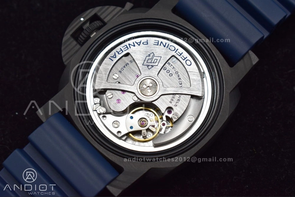 PAM1232 W Carbotech SBF 1:1 Best Edition Blue Dial on Blue Rubber Strap P Trendsetting 439