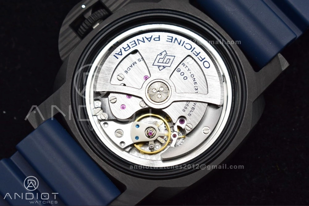 PAM1232 W Carbotech SBF 1:1 Best Edition Blue Dial on Blue Rubber Strap P Trendsetting 439