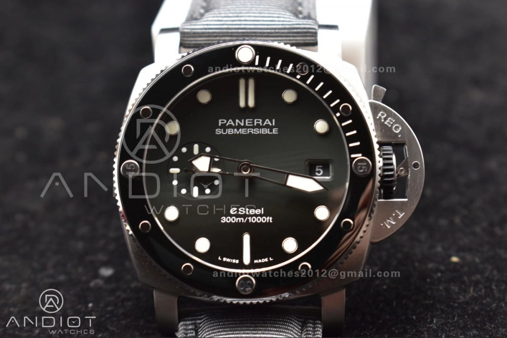 PAM1288 Y SBF 1:1 Best Edition Gray Dial on Gray Nylon Strap P TopPick 320