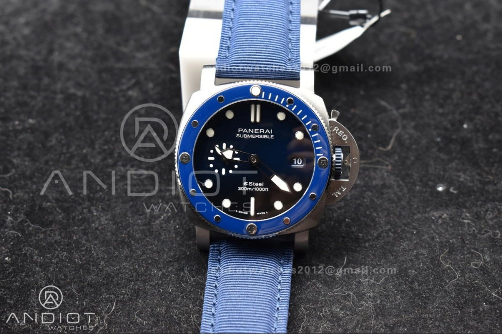 Supportive PAM1289 VSF 1:1 Best Edition Blue Dial on Blue Nylon Strap P 994
