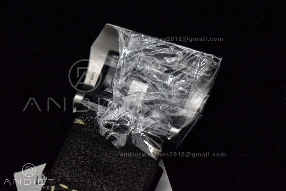 OdorResistant PAM1312  VSF 1:1 Best Edition Black Dial on Black Leather Strap P. 328