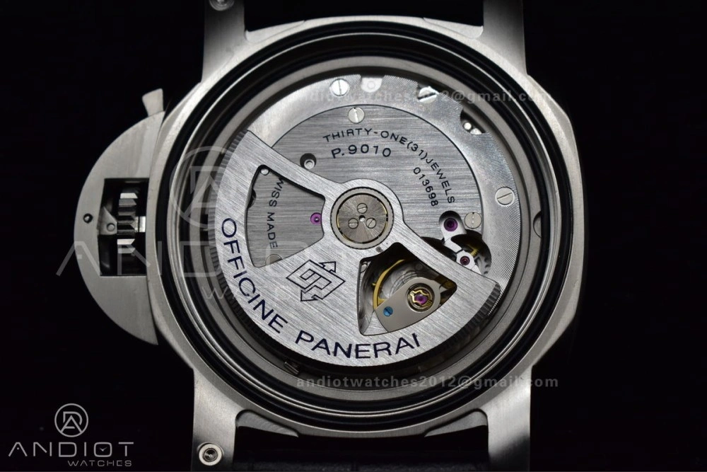 OdorResistant PAM1312  VSF 1:1 Best Edition Black Dial on Black Leather Strap P. 328