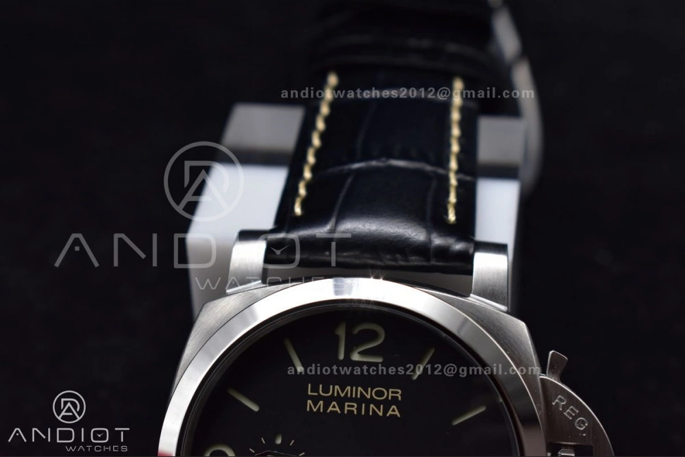 ComfortFit PAM1312 SBF 1:1 Best Edition Black Dial on Black Leather Strap P.9010 Clone 350