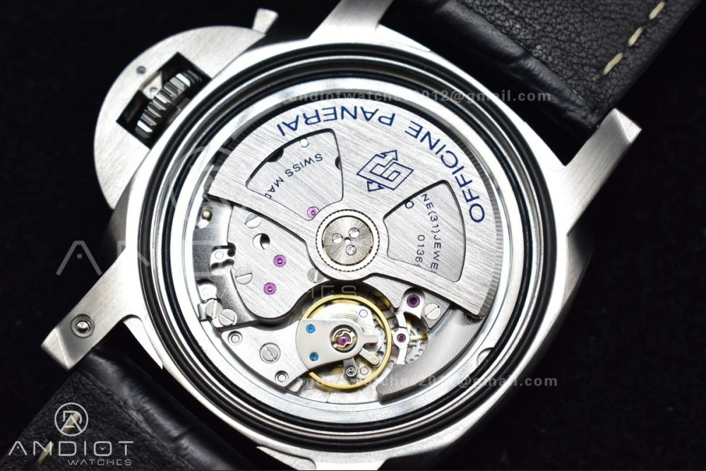 ComfortFit PAM1312 SBF 1:1 Best Edition Black Dial on Black Leather Strap P.9010 Clone 350