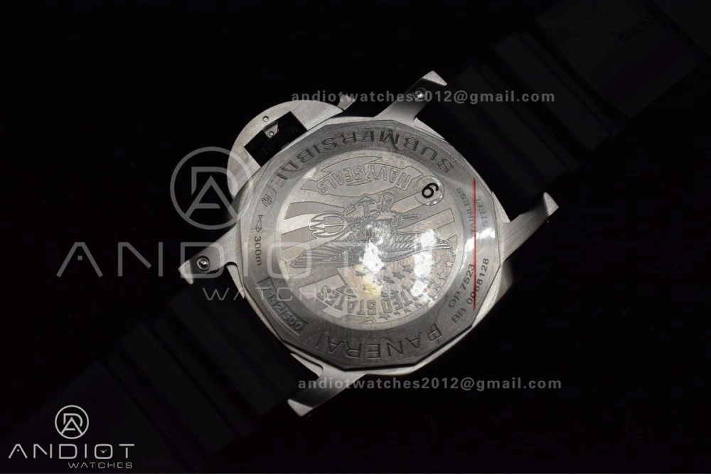 PAM1323 VSF 1:1 Best Edition Grey Dial On Black Rubber Strap P StreetReady 348