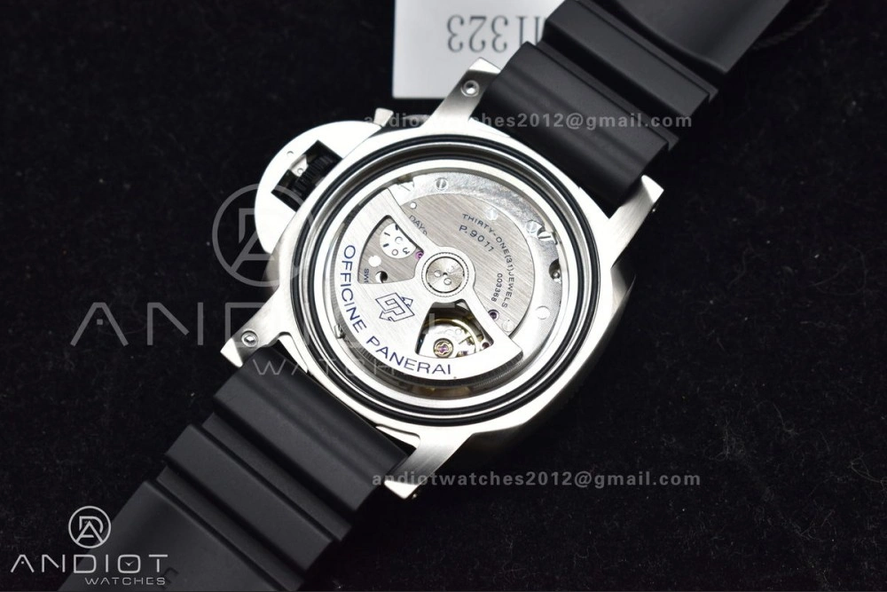 PAM1323 VSF 1:1 Best Edition Grey Dial On Black Rubber Strap P StreetReady 348
