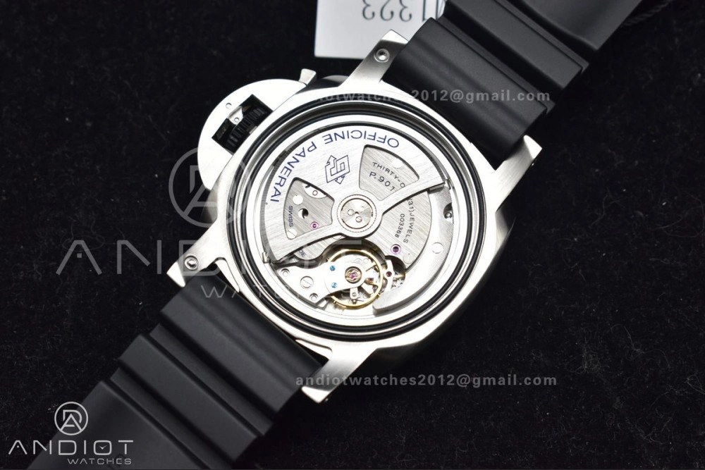 PAM1323 VSF 1:1 Best Edition Grey Dial On Black Rubber Strap P StreetReady 348