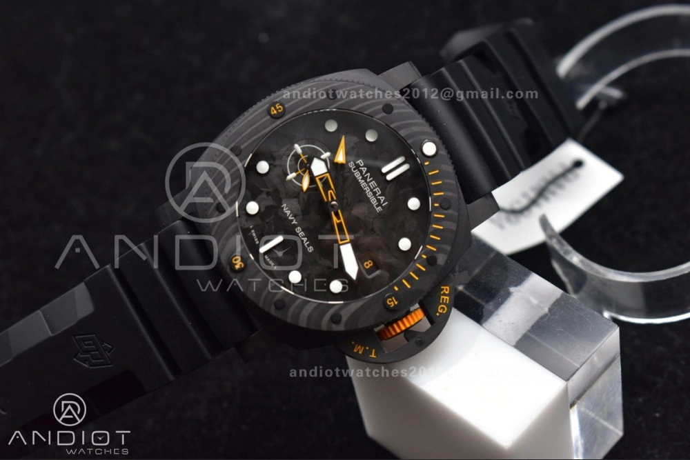 PAM1324 Carbotech VSF 1:1 Best Edition Black Dial On Black Rubber Strap P ComfortFit 353