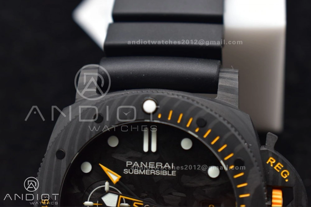 PAM1324 Carbotech VSF 1:1 Best Edition Black Dial On Black Rubber Strap P ComfortFit 353