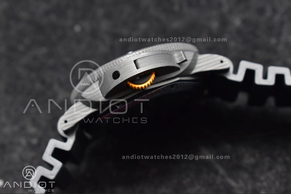 PAM1324 Carbotech VSF 1:1 Best Edition Black Dial On Black Rubber Strap P ComfortFit 353