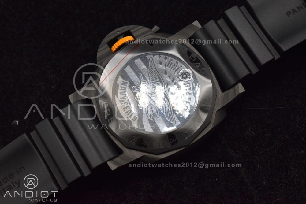 PAM1324 Carbotech VSF 1:1 Best Edition Black Dial On Black Rubber Strap P ComfortFit 353