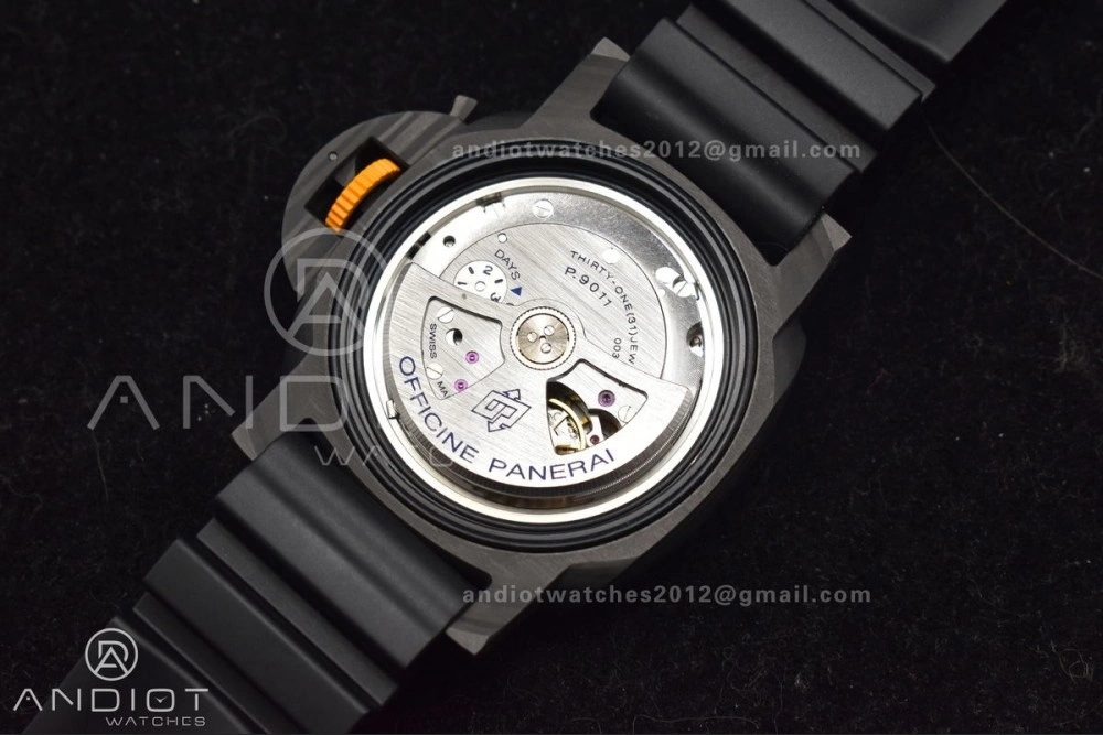 PAM1324 Carbotech VSF 1:1 Best Edition Black Dial On Black Rubber Strap P ComfortFit 353