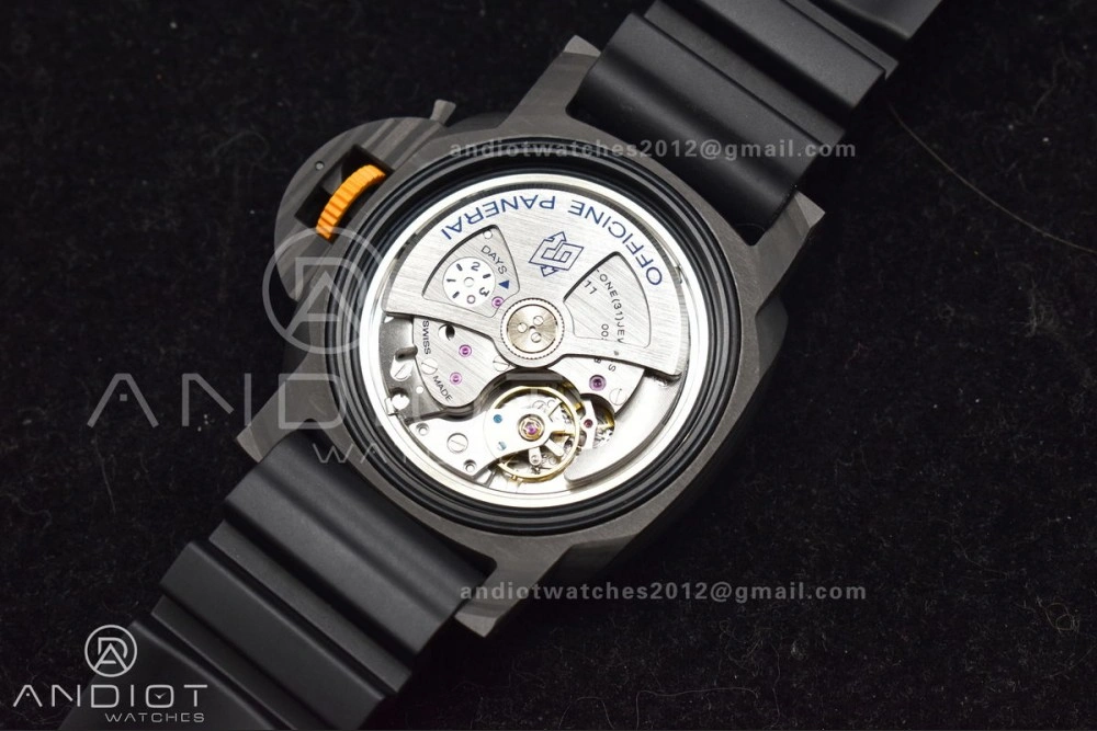 PAM1324 Carbotech VSF 1:1 Best Edition Black Dial On Black Rubber Strap P ComfortFit 353