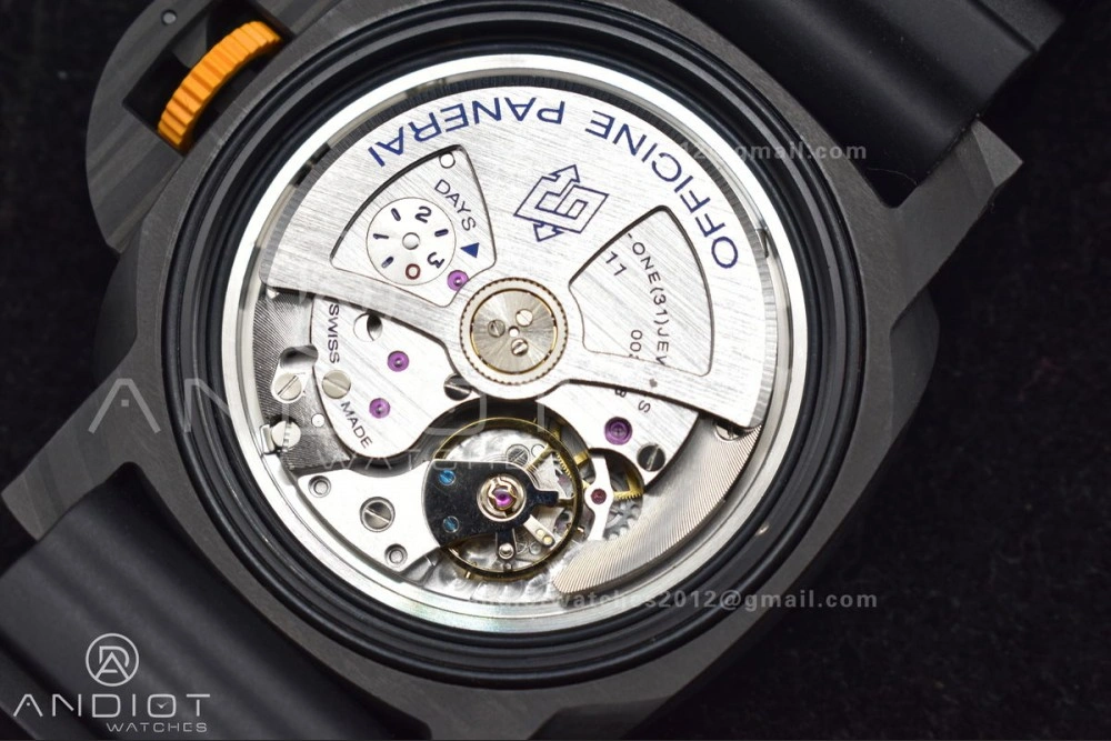 PAM1324 Carbotech VSF 1:1 Best Edition Black Dial On Black Rubber Strap P ComfortFit 353