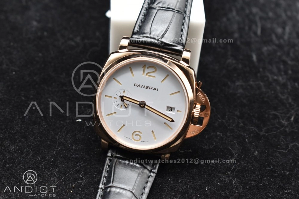 PAM1336 Luminor Due 42mm VSF Best Edition White Dial on Black Leather Strap P Premium 358