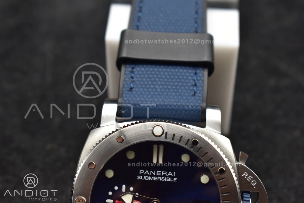 Affordable PAM1391 Luna Rossa Submersible VSF 1:1 Best Edition on Blue Fabric Strap P 340