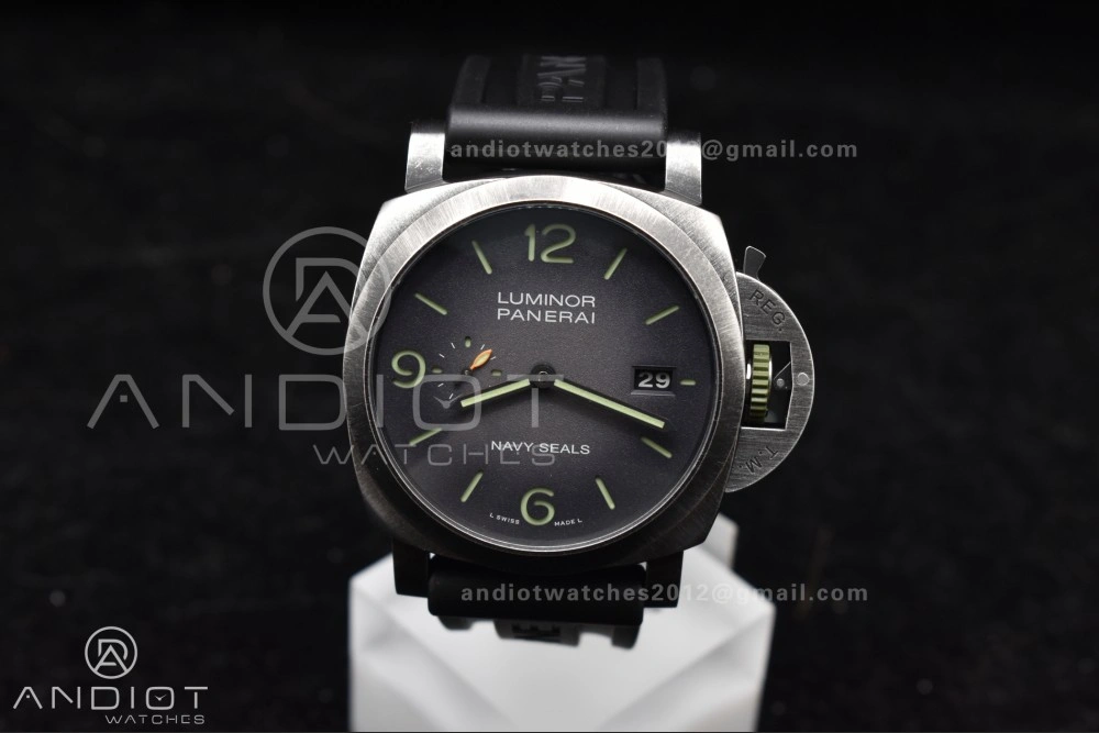 WellDesigned PAM1412 Navy SEALs VSF 1:1 Best Edition Iron Gray Dial on Rubber Strap P.9010 Clone 326