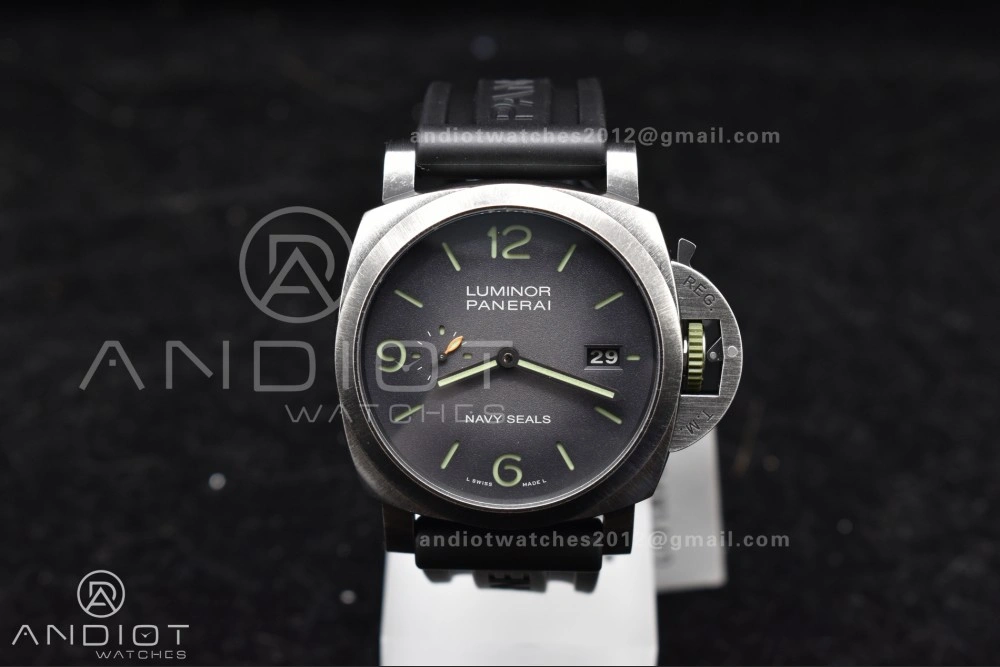 WellDesigned PAM1412 Navy SEALs VSF 1:1 Best Edition Iron Gray Dial on Rubber Strap P.9010 Clone 326