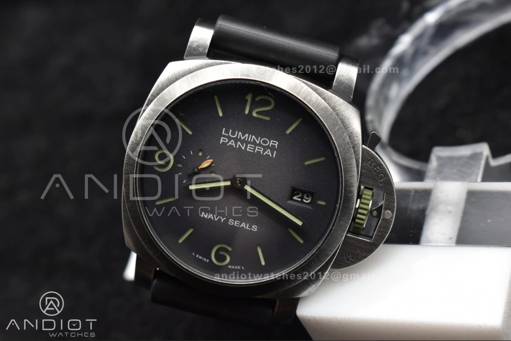 WellDesigned PAM1412 Navy SEALs VSF 1:1 Best Edition Iron Gray Dial on Rubber Strap P.9010 Clone 326