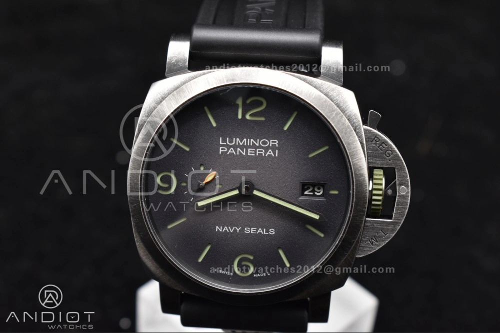 WellDesigned PAM1412 Navy SEALs VSF 1:1 Best Edition Iron Gray Dial on Rubber Strap P.9010 Clone 326