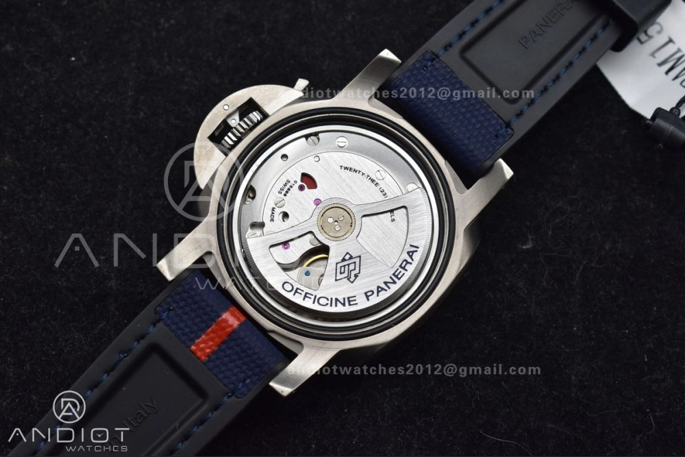 Breathable PAM1507 Submersible GMT Luna Rossa 42mm VSF 1:1 Best Edition on Blue Nylon Strap P 329
