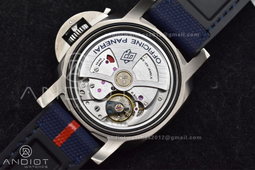 Breathable PAM1507 Submersible GMT Luna Rossa 42mm VSF 1:1 Best Edition on Blue Nylon Strap P 329