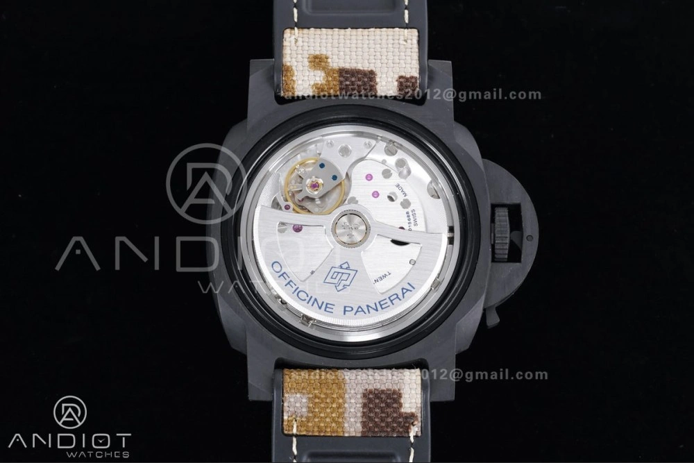 HighQuality PAM1513 Submersible 44mm VSF 1:1 Best Edition Gray Ombre Dial on Camouflage Strap P 327