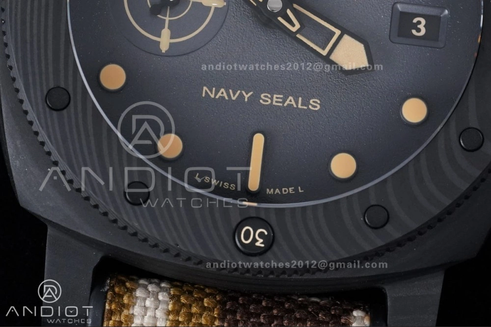 HighQuality PAM1513 Submersible 44mm VSF 1:1 Best Edition Gray Ombre Dial on Camouflage Strap P 327