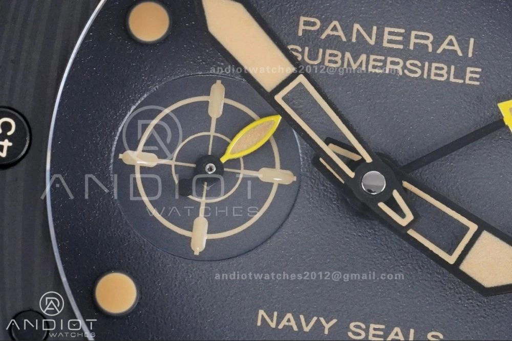 HighQuality PAM1513 Submersible 44mm VSF 1:1 Best Edition Gray Ombre Dial on Camouflage Strap P 327