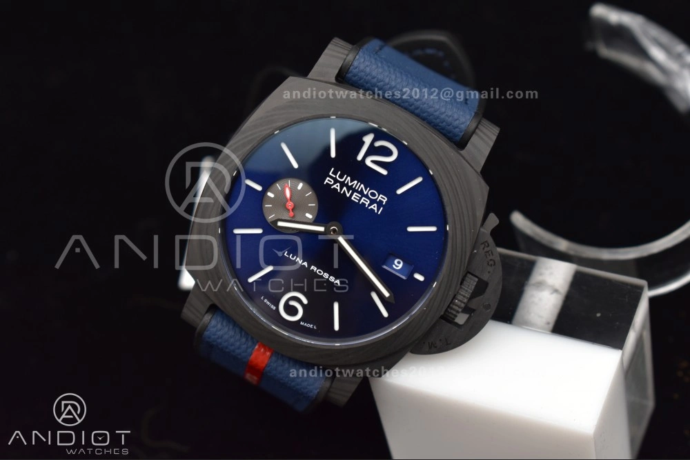 Minimalist PAM1529 Luna Rossa Carbon-tech VSF 1:1 Best Edition on Blue Fabric Strap P.9010 Clone 336