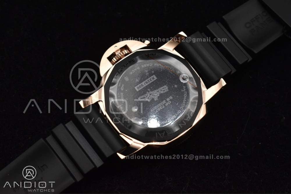 UrbanChic PAM2164 Submersible 42mm VSF Best Edition Black Dial on Black Rubber Strap P 325