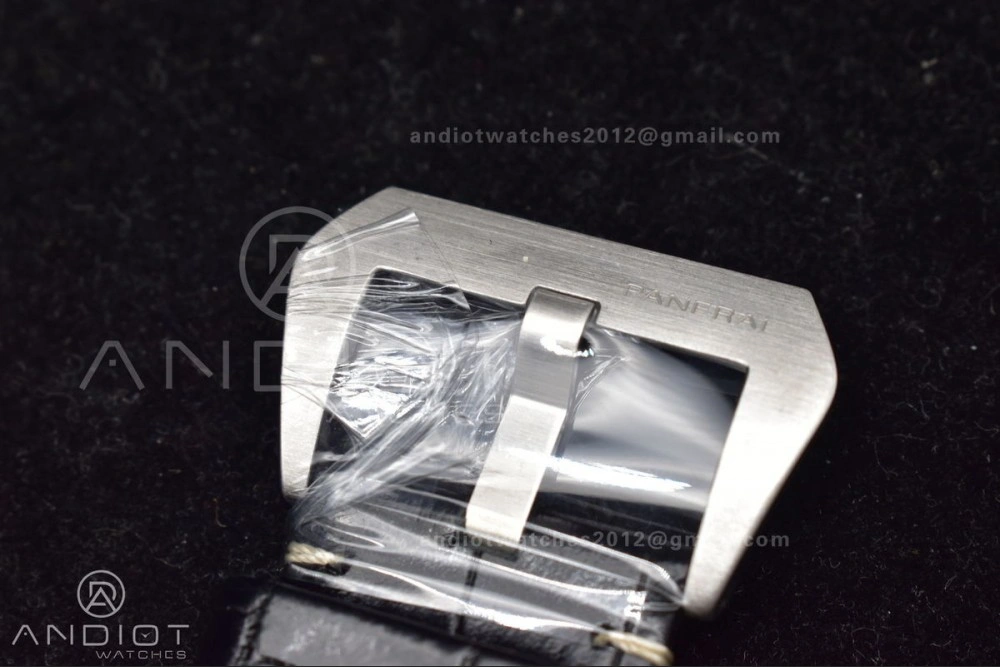 Trendy PAM217 H XF 1:1 Best Edition Superlumed Dial on Black Leather Strap A6497 with Y-Incabloc 993