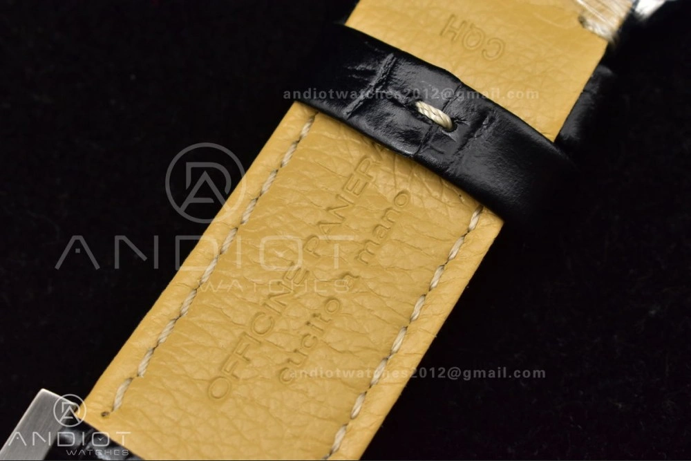 Trendy PAM217 H XF 1:1 Best Edition Superlumed Dial on Black Leather Strap A6497 with Y-Incabloc 993