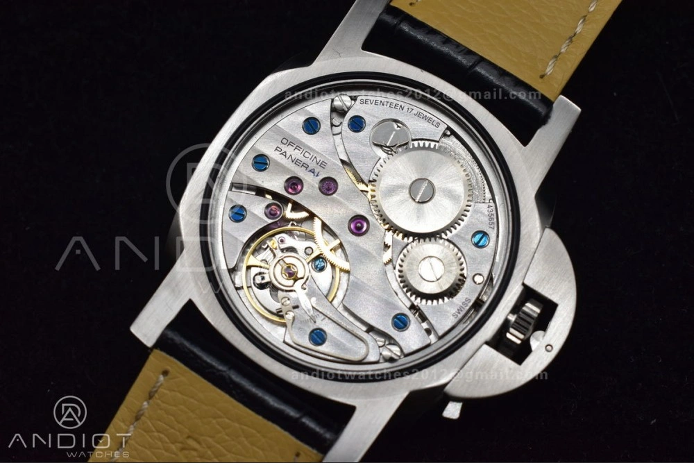 Trendy PAM217 H XF 1:1 Best Edition Superlumed Dial on Black Leather Strap A6497 with Y-Incabloc 993